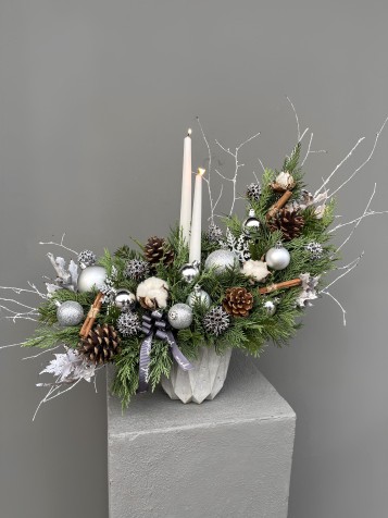 Silver Chic Mumlu Yılbaşı Aranjmanı