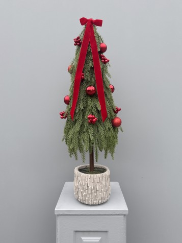 Red Ribbon Yılbaşı Çam Ağacı